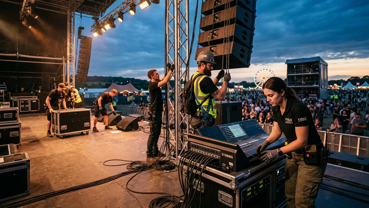 Installation technique en résidence de création musicale